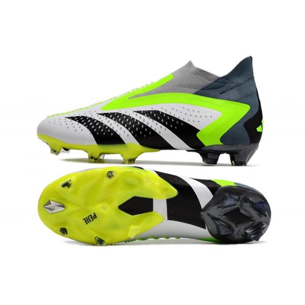 Botines adidas Predator Accuracy + FG Blanco Negro Limón Lúcido