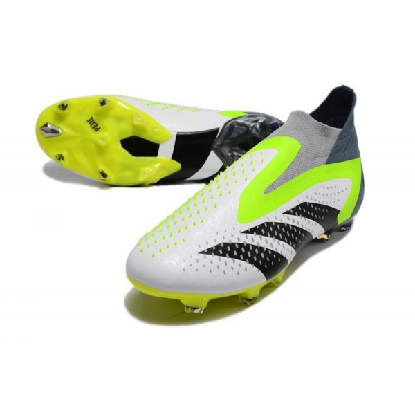 Botines adidas Predator Accuracy + FG Blanco Negro Limón Lúcido