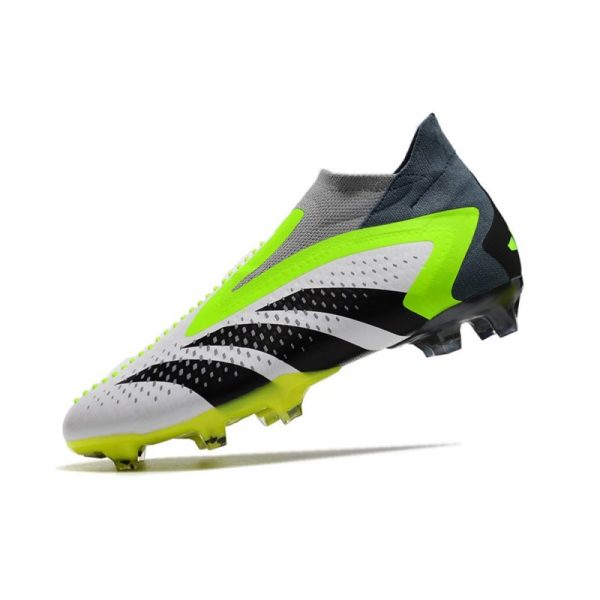 Botines adidas Predator Accuracy + FG Blanco Negro Limón Lúcido
