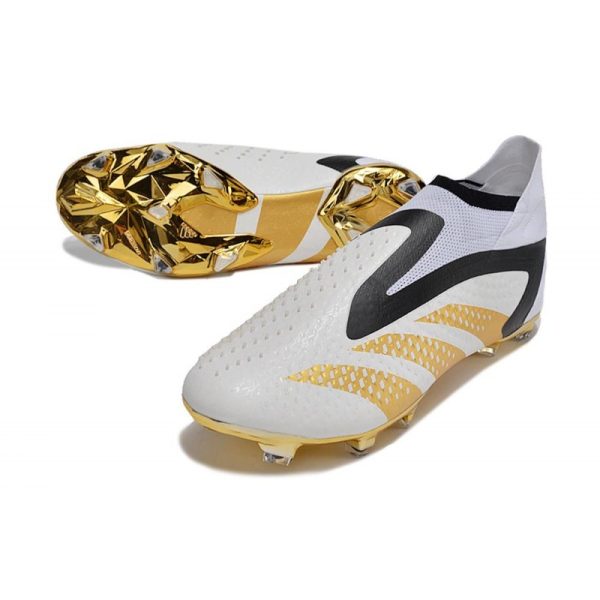 Botines adidas Predator Accuracy + FG Blanco Oro Negro