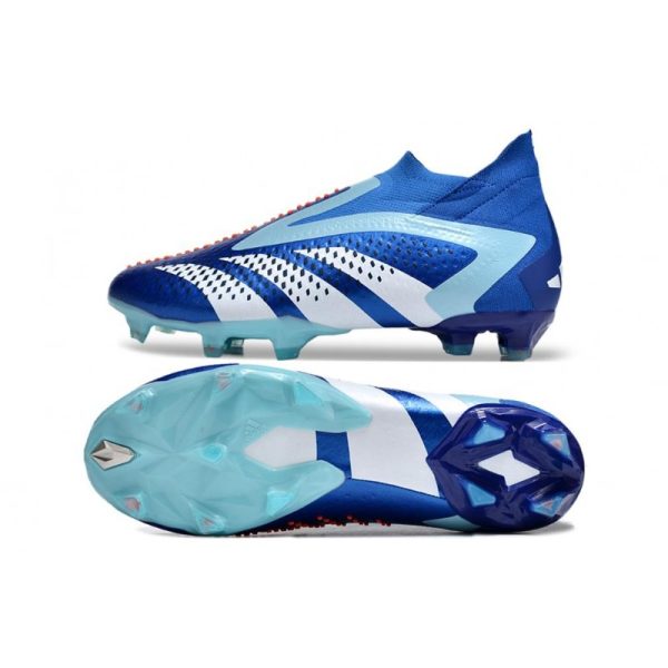 Botines adidas Predator Accuracy + FG Royal Vivo Blanco Azul Felicidad