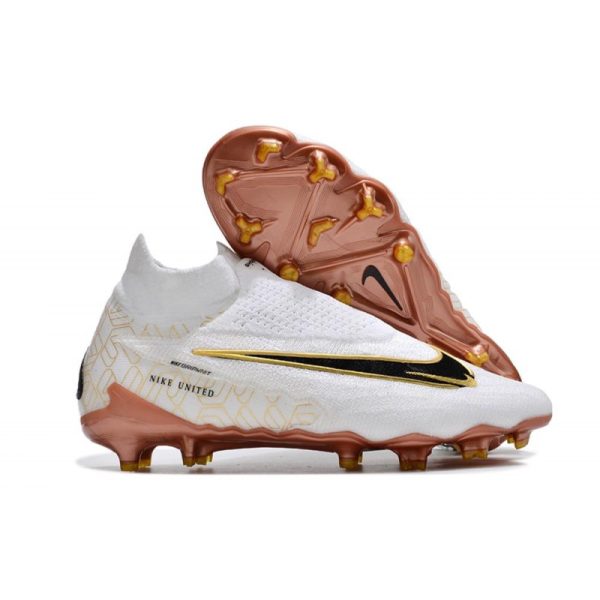 Botas de Fútbol Nike Phantom GX Elite DF FG Blanco Oro