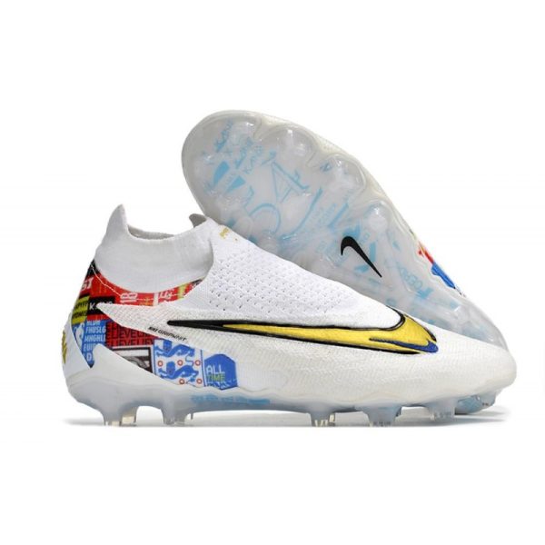 Botas de Fútbol Nike Phantom GX Elite DF FG Blanco Oro