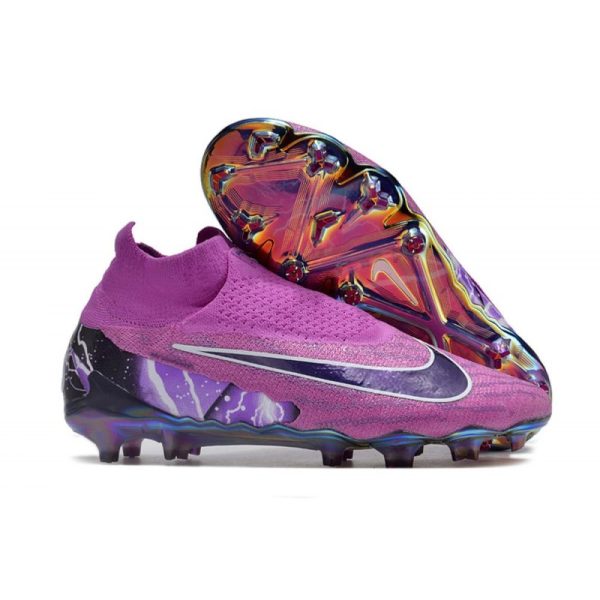Botas de Fútbol Nike Phantom GX Elite DF FG Violeta Negro