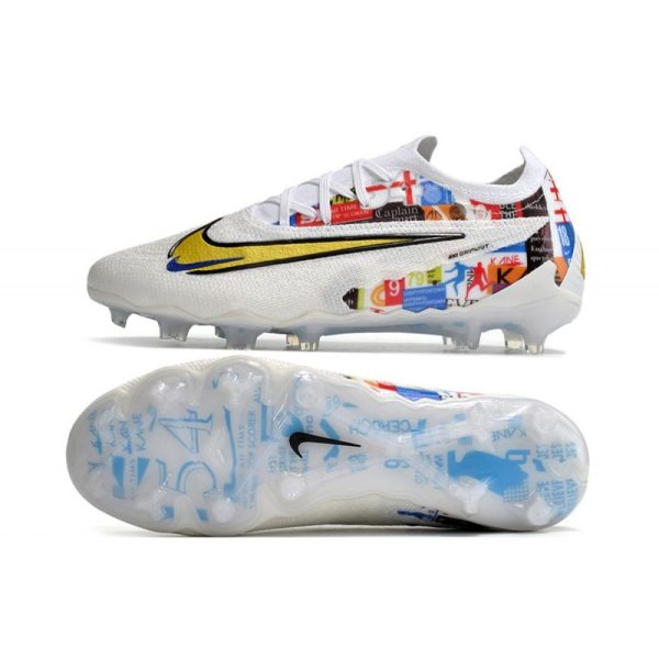 Nike Phantom GX Elite FG Bota de Futbol Blanco Dorado