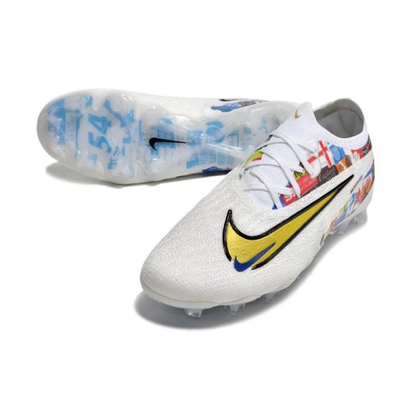 Nike Phantom GX Elite FG Bota de Futbol Blanco Dorado