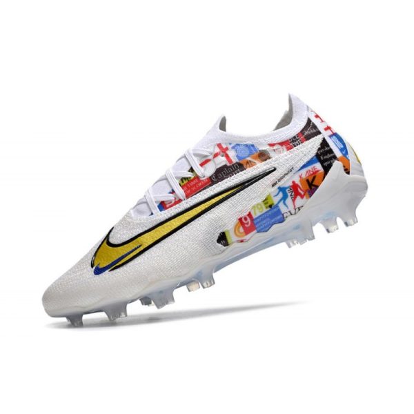 Nike Phantom GX Elite FG Bota de Futbol Blanco Dorado