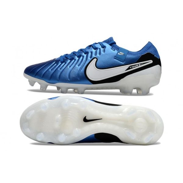 Nike Tiempo Legend 10 Elite FG Bota Azul Blanco