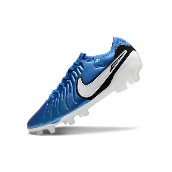 Nike Tiempo Legend 10 Elite FG Bota Azul Blanco