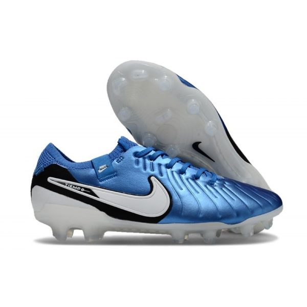 Nike Tiempo Legend 10 Elite FG Bota Azul Blanco
