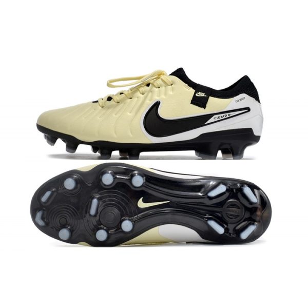 Nike Tiempo Legend 10 Elite FG Bota Beige Negro