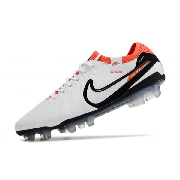 Nike Tiempo Legend 10 Elite FG Bota Blanco Negro Carmesí Vivo