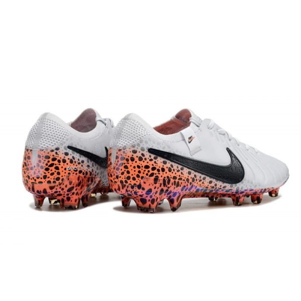 Nike Tiempo Legend 10 Elite FG Bota Blanco Negro Naranja