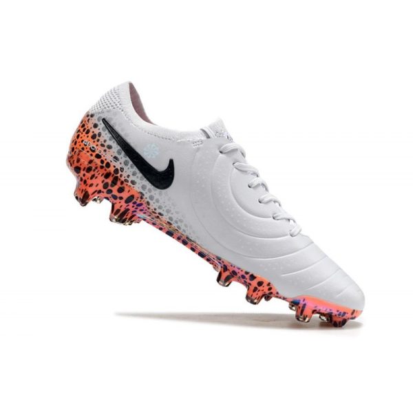 Nike Tiempo Legend 10 Elite FG Bota Blanco Negro Naranja
