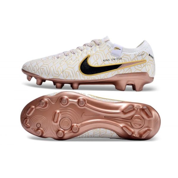 Nike Tiempo Legend 10 Elite FG Bota Blanco Oro Negro