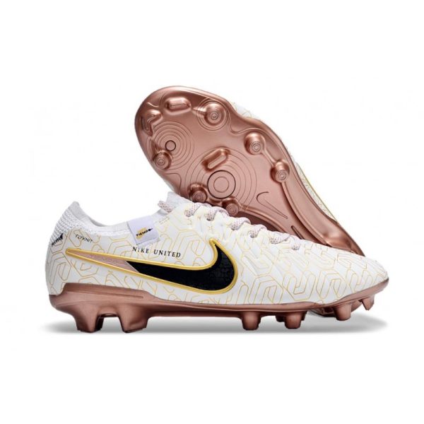 Nike Tiempo Legend 10 Elite FG Bota Blanco Oro Negro