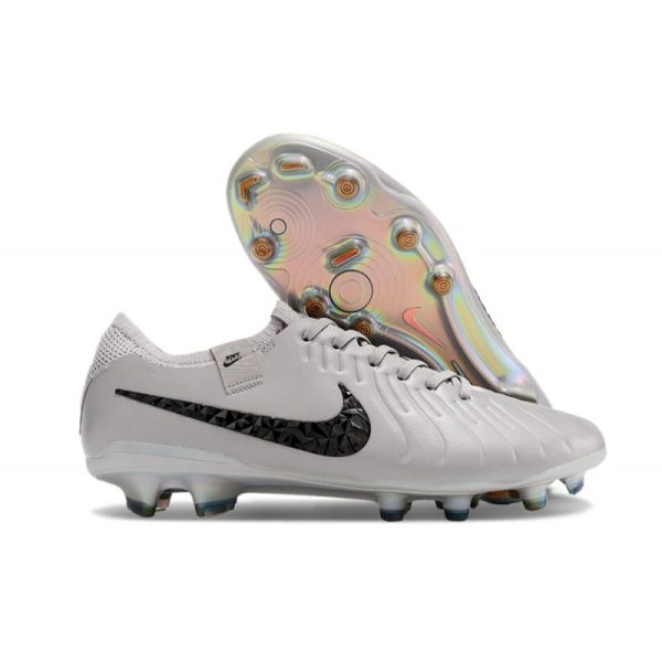 Nike Tiempo Legend 10 Elite FG Bota Gris Negro