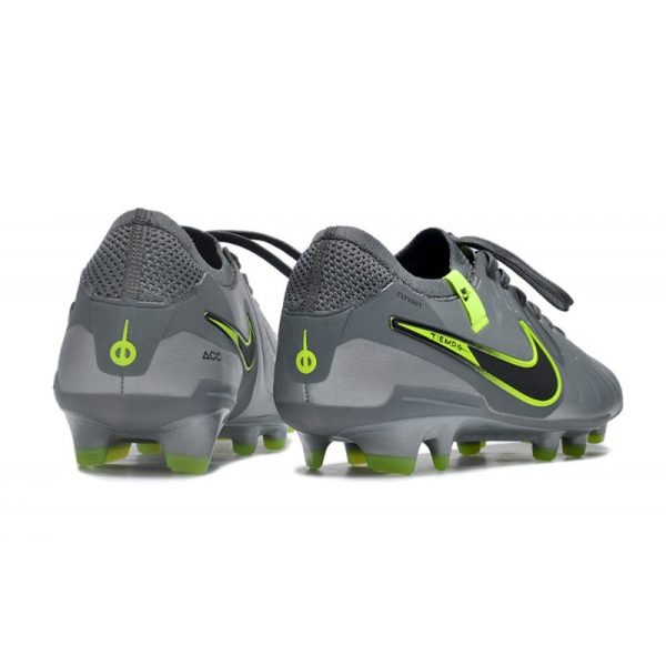 Nike Tiempo Legend 10 Elite FG Bota Gris Negro Verde