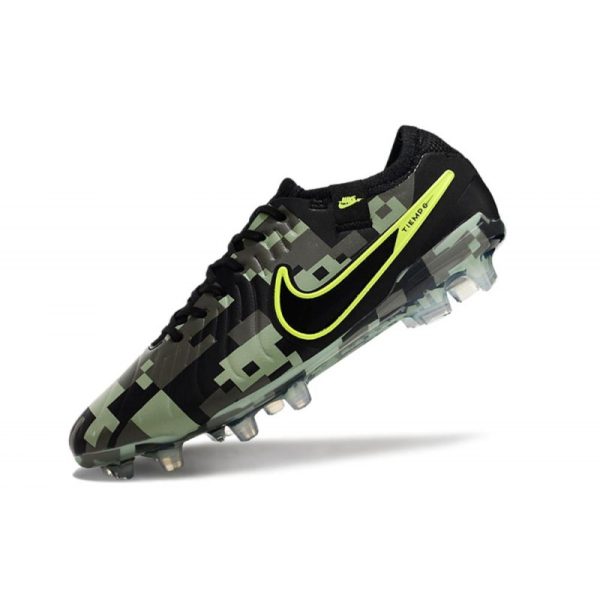Nike Tiempo Legend 10 Elite FG Bota Verde Negro