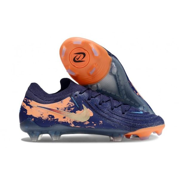 Botas de Fútbol Nike Phantom Luna 2 Elite L FG Azul Naranja Dorado
