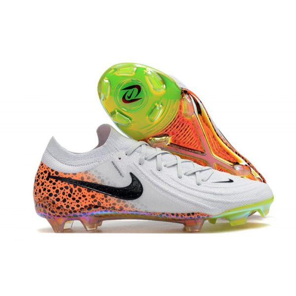 Botas de Fútbol Nike Phantom Luna 2 Elite L FG Blanco Negro Naranja