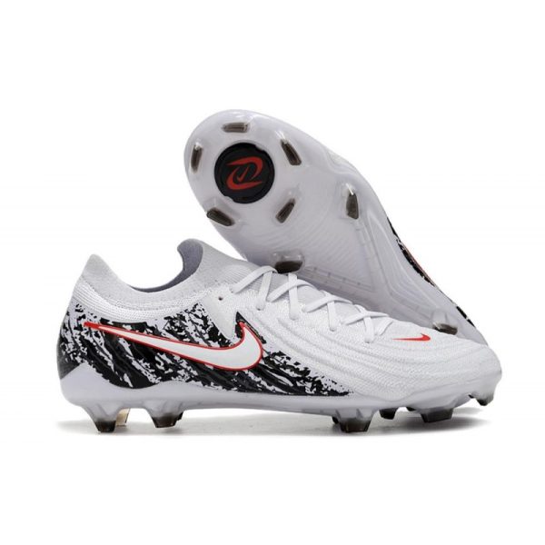 Botas de Fútbol Nike Phantom Luna 2 Elite L FG Blanco Negro Rojo