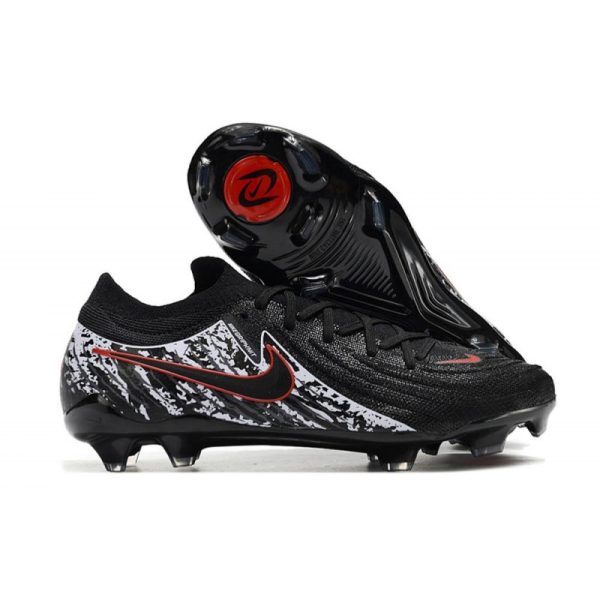 Botas de Fútbol Nike Phantom Luna 2 Elite L FG Negro Blanco Rojo