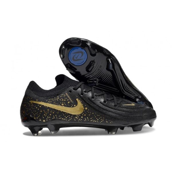 Botas de Fútbol Nike Phantom Luna 2 Elite L FG Negro Mtlc Dorado Moneda