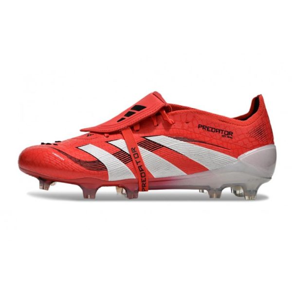 adidas 25 Predator Elite FT FG Rojo Lúcido Blanco Negro