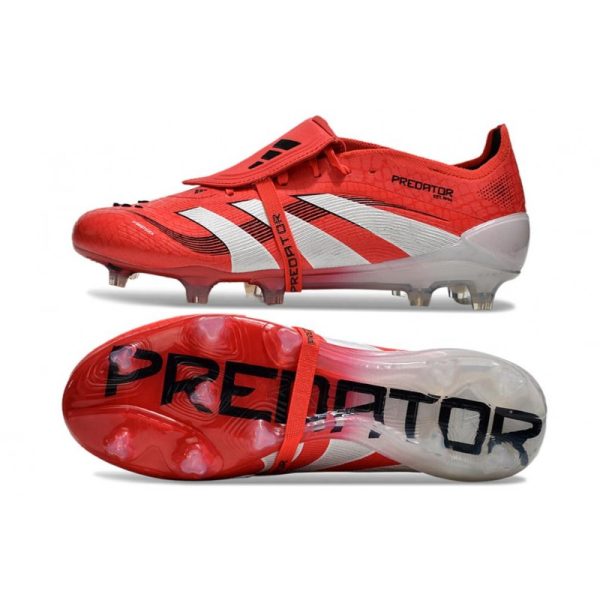adidas 25 Predator Elite FT FG Rojo Lúcido Blanco Negro