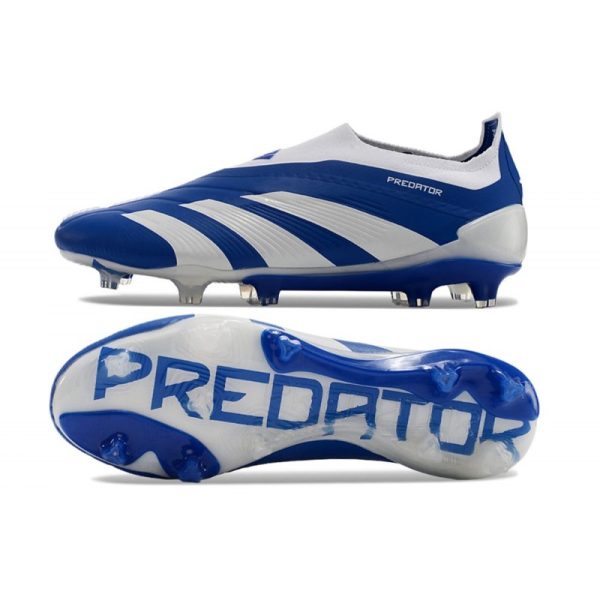 adidas Botas Futbol Predator Elite Laceless FG Azul Blanco