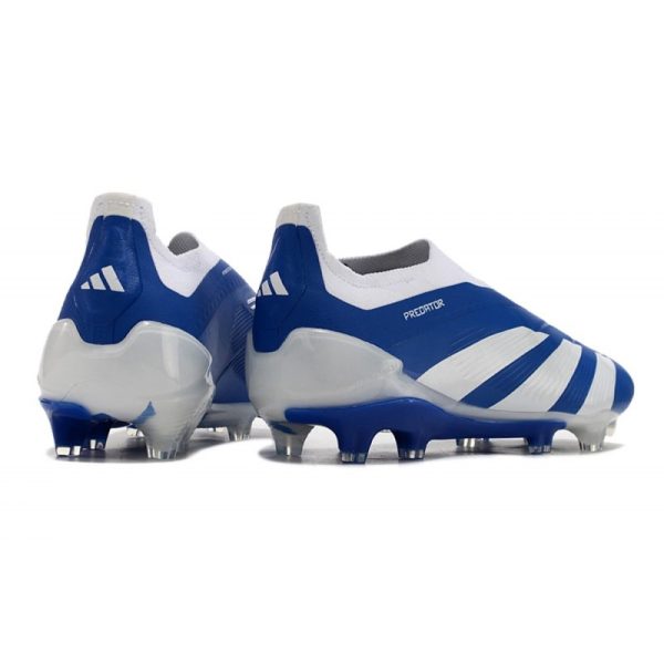 adidas Botas Futbol Predator Elite Laceless FG Azul Blanco
