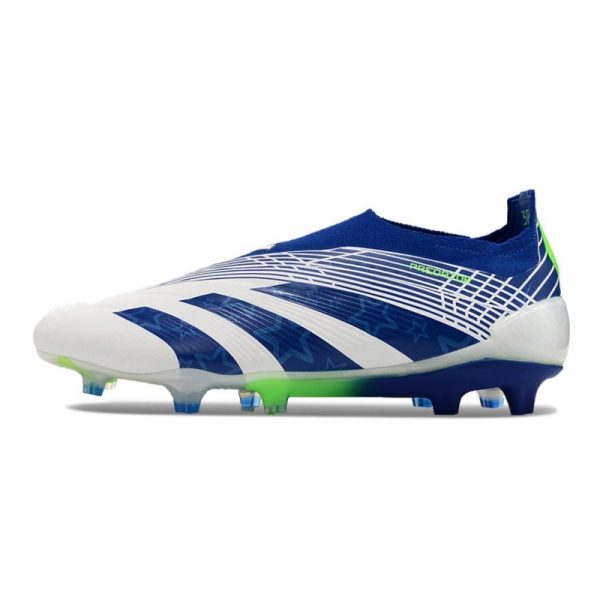 adidas Botas Futbol Predator Elite Laceless FG Azul Blanco Verde