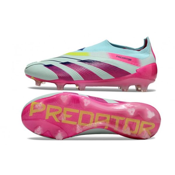 adidas Botas Futbol Predator Elite Laceless FG Azul Rosa
