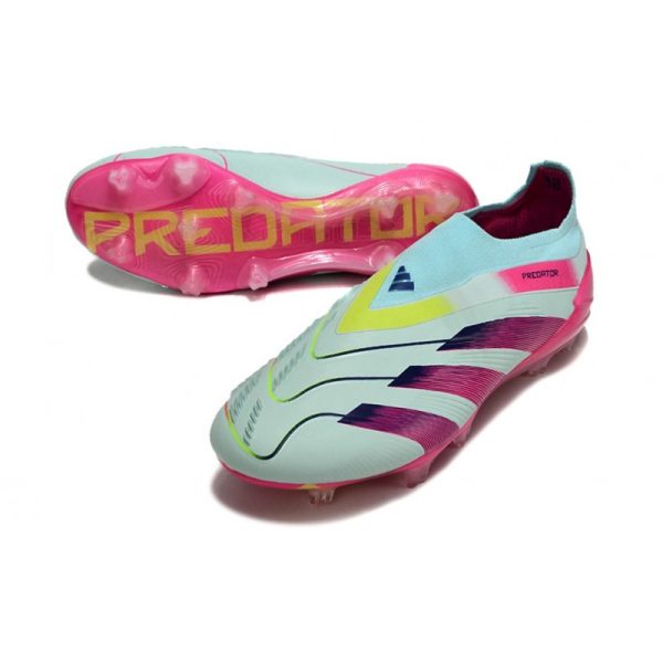 adidas Botas Futbol Predator Elite Laceless FG Azul Rosa