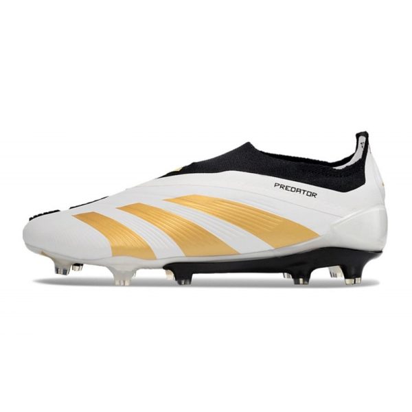 adidas Botas Futbol Predator Elite Laceless FG Blanco Dorado