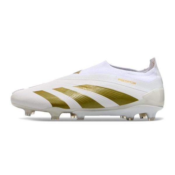 adidas Botas Futbol Predator Elite Laceless FG Blanco Dorado