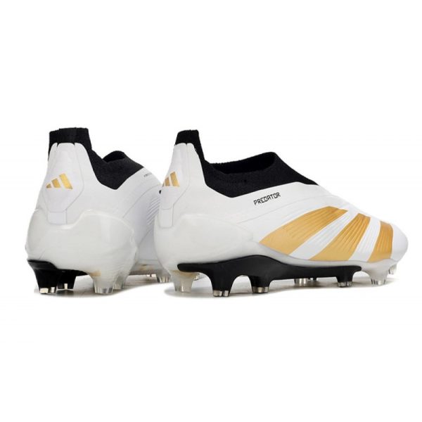 adidas Botas Futbol Predator Elite Laceless FG Blanco Dorado