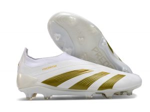 Botas de Fútbol adidas Predator Elite Laceless FG Blanco Dorado