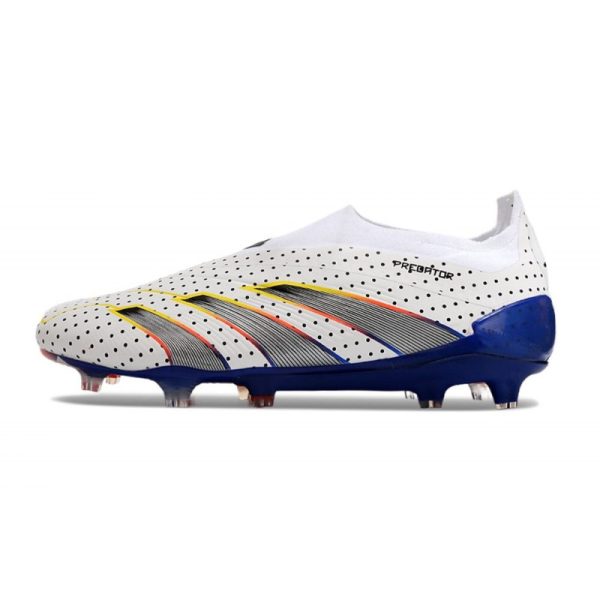 adidas Botas Futbol Predator Elite Laceless FG Blanco Gris Azul Rojo