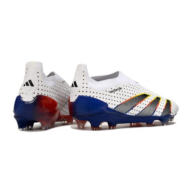 adidas Botas Futbol Predator Elite Laceless FG Blanco Gris Azul Rojo
