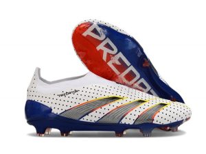 Botas de Fútbol adidas Predator Elite Laceless FG Blanco Gris Azul Rojo