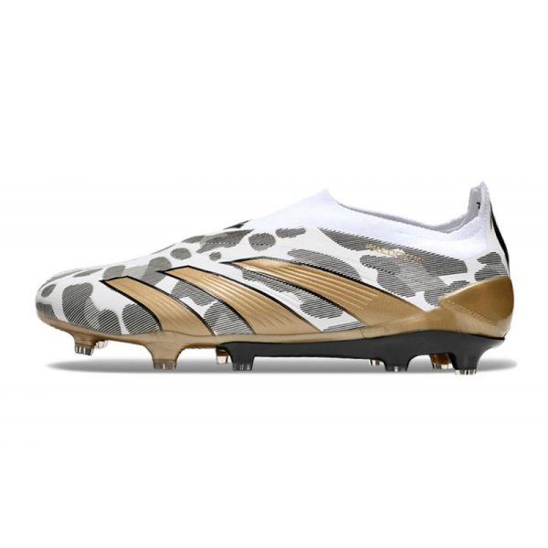 adidas Botas Futbol Predator Elite Laceless FG Blanco Oro Gris