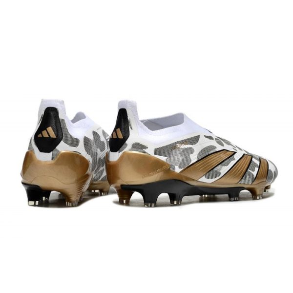 adidas Botas Futbol Predator Elite Laceless FG Blanco Oro Gris