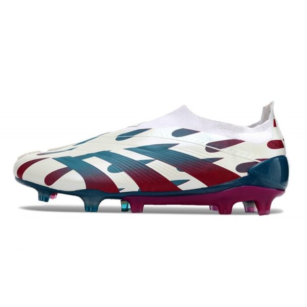 adidas Botas Futbol Predator Elite Laceless FG Blanco Rojo Azul