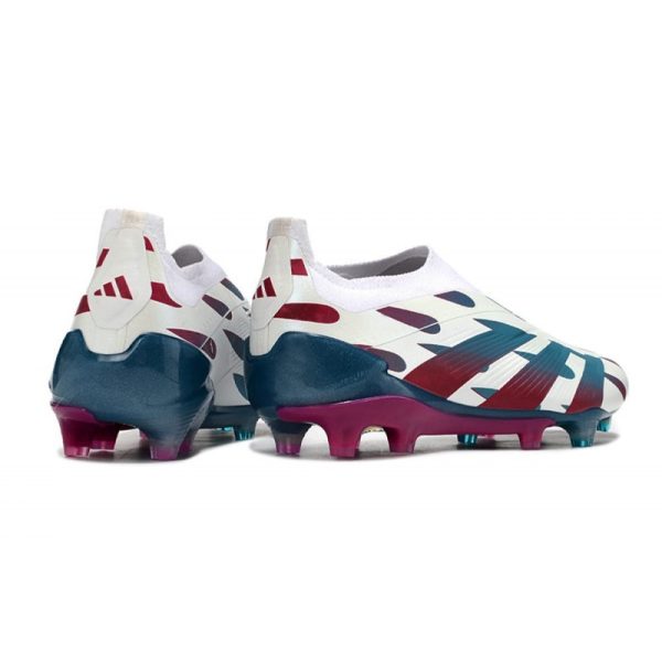 adidas Botas Futbol Predator Elite Laceless FG Blanco Rojo Azul