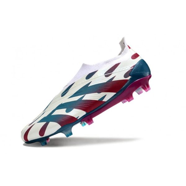 adidas Botas Futbol Predator Elite Laceless FG Blanco Rojo Azul