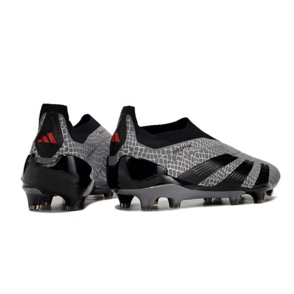 adidas Botas Futbol Predator Elite Laceless FG Carbón Negro