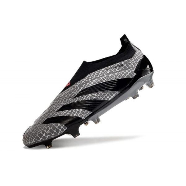 adidas Botas Futbol Predator Elite Laceless FG Carbón Negro