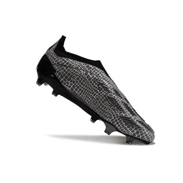adidas Botas Futbol Predator Elite Laceless FG Carbón Negro